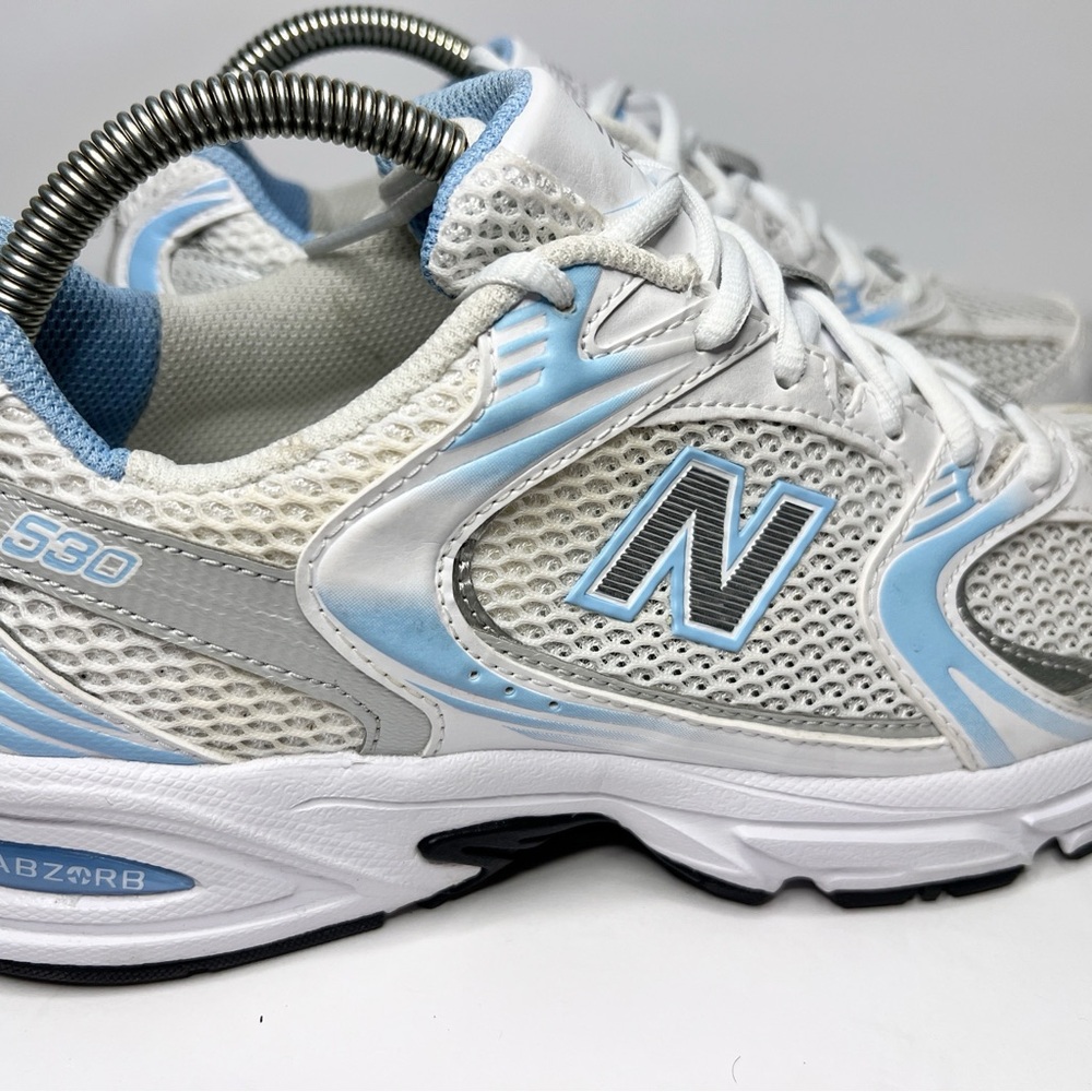 New Balance MR530BB Men’s Size 8.5 White Silver Blue  Y2K Dad Shoes | ABZORB